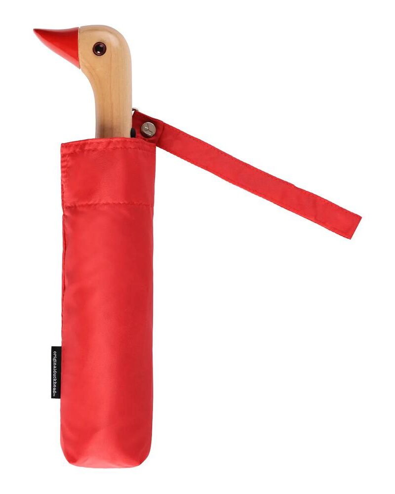 paraguas pato rojo